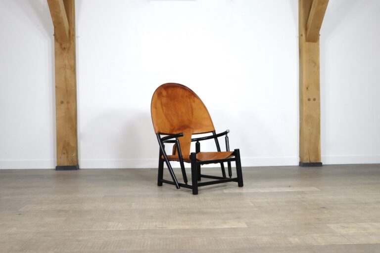 Cognac Leather G23 chair by Piero Palange and Werther Toffoloni for Germa, Italy