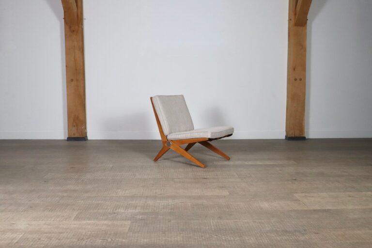 Model 92 Scissor Lounge Chair by Pierre Jeanneret for Knoll Inc. / Knoll International, 1950s