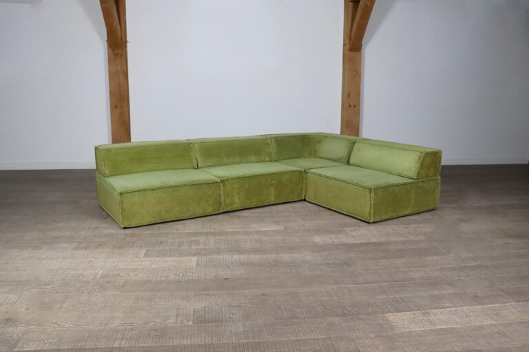 COR Trio Modular Sofa in green teddy by Team Form AG, 1970s