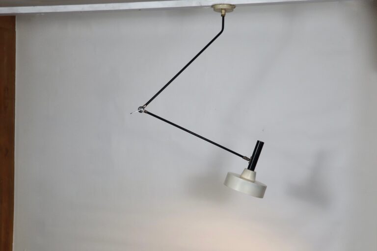 Large adjustable ceiling lamp model 190B by Willem Hagoort, 1956