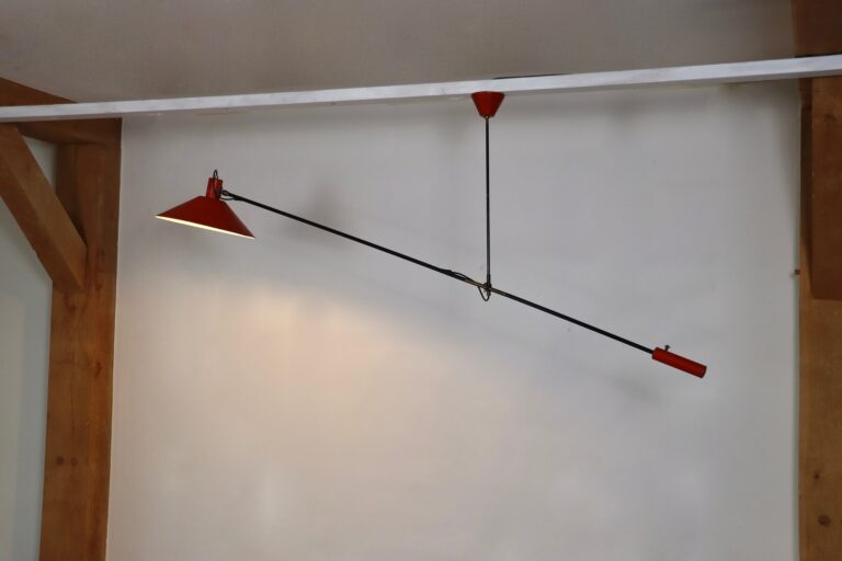 JJM Hoogervorst Anvia counter balance ceiling lamp Holland 1957