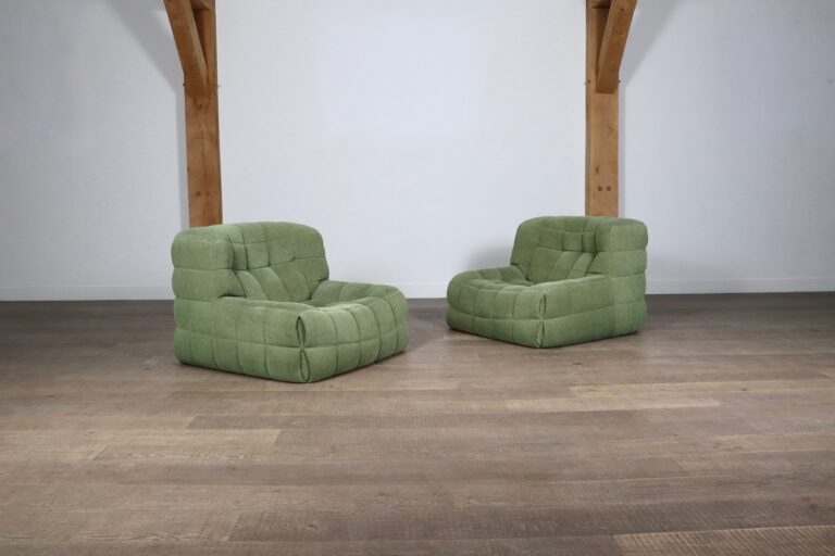 Pair of Kashima lounge chairs by Michel Ducaroy for Ligne Roset, 1970s