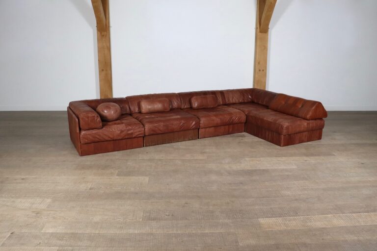 De Sede DS-88 Sofa In cognac patchwork Leather, Switzerland 1970s