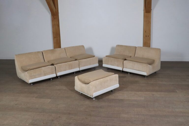 COR Orbis Modular Sofa In Beige Corduroy By Luigi Colani, 1970s