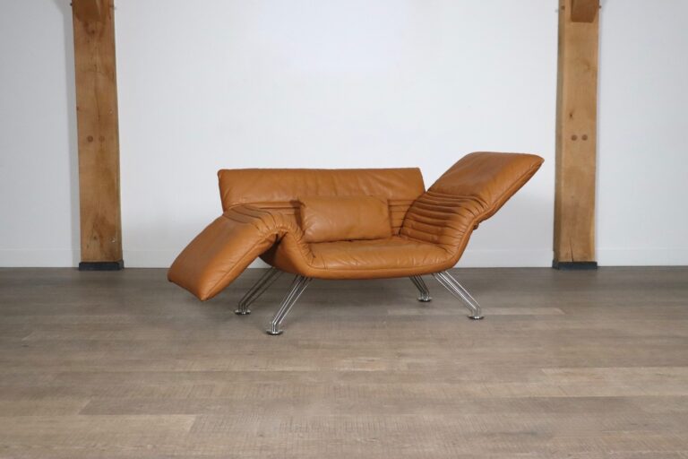 De Sede DS-142 Lounge Chair By Winfried Totzek In cognac Leather, Switzerland 1980s
