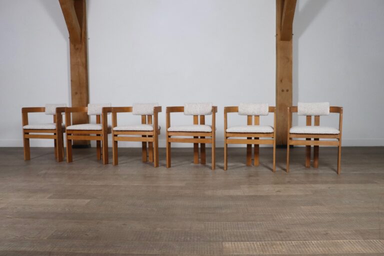 Pigreco Dining chairs by Afra & Tobia Scarpa with Bentwood Frames, set of six Italy 1960s