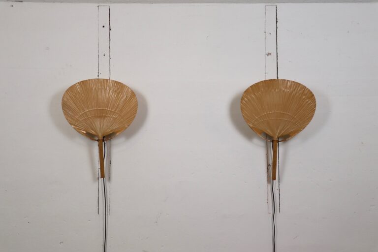 Pair Of Ingo Maurer Uchiwa II Wall Lamps For M-Design, 1973