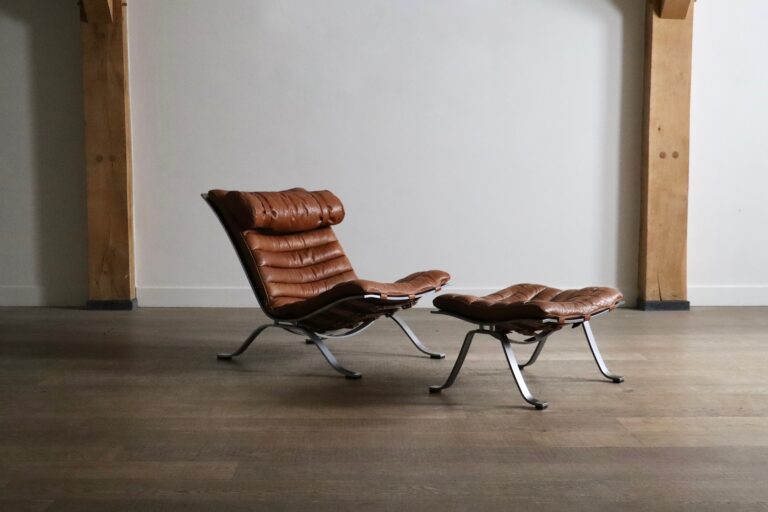Arne Norell Ari lounge chair with Ottoman Sweden 1966