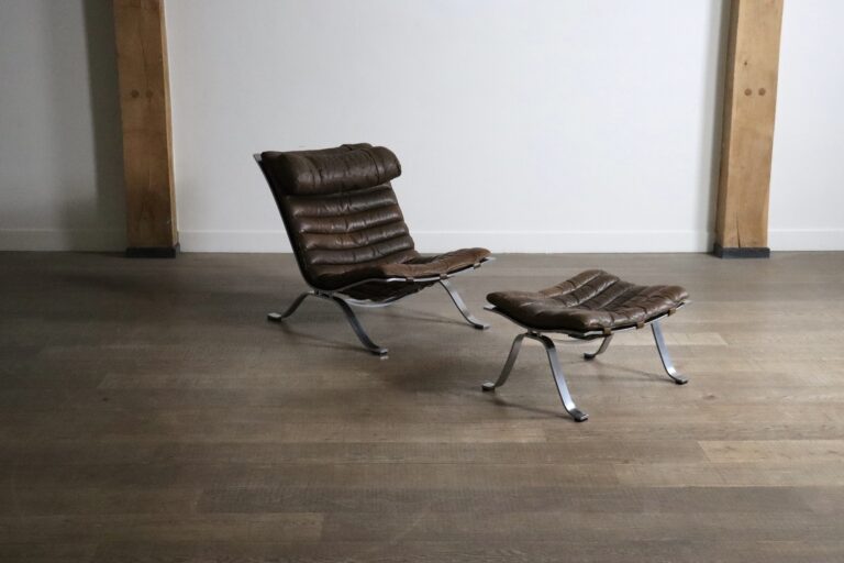 Arne Norell Ari lounge chair with Ottoman Sweden 1966