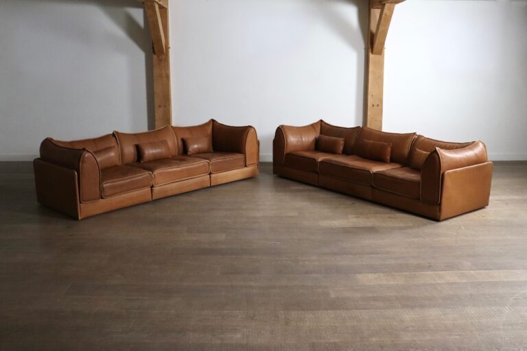 De Sede DS-19A Pagoda Three seater sofa, Natural leather 1970s