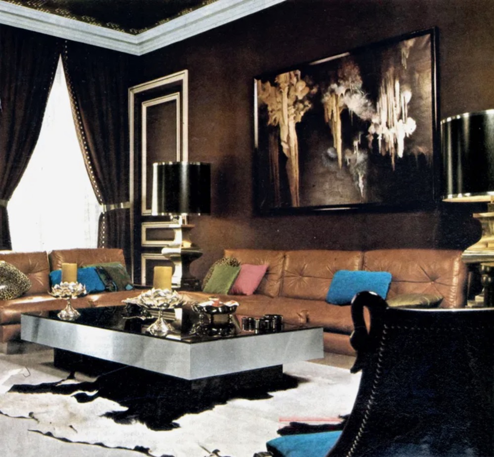 Vintage Italian living room with Willy Rizzo design pieces