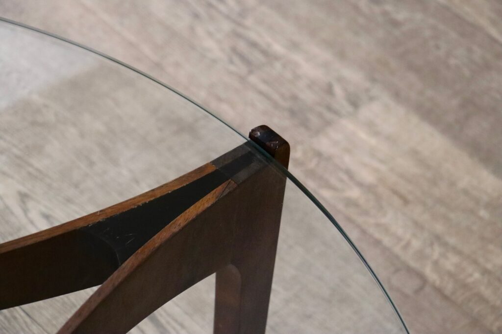 Sven Ellekaer coffee table with glass top by Christian Linneberg 1962