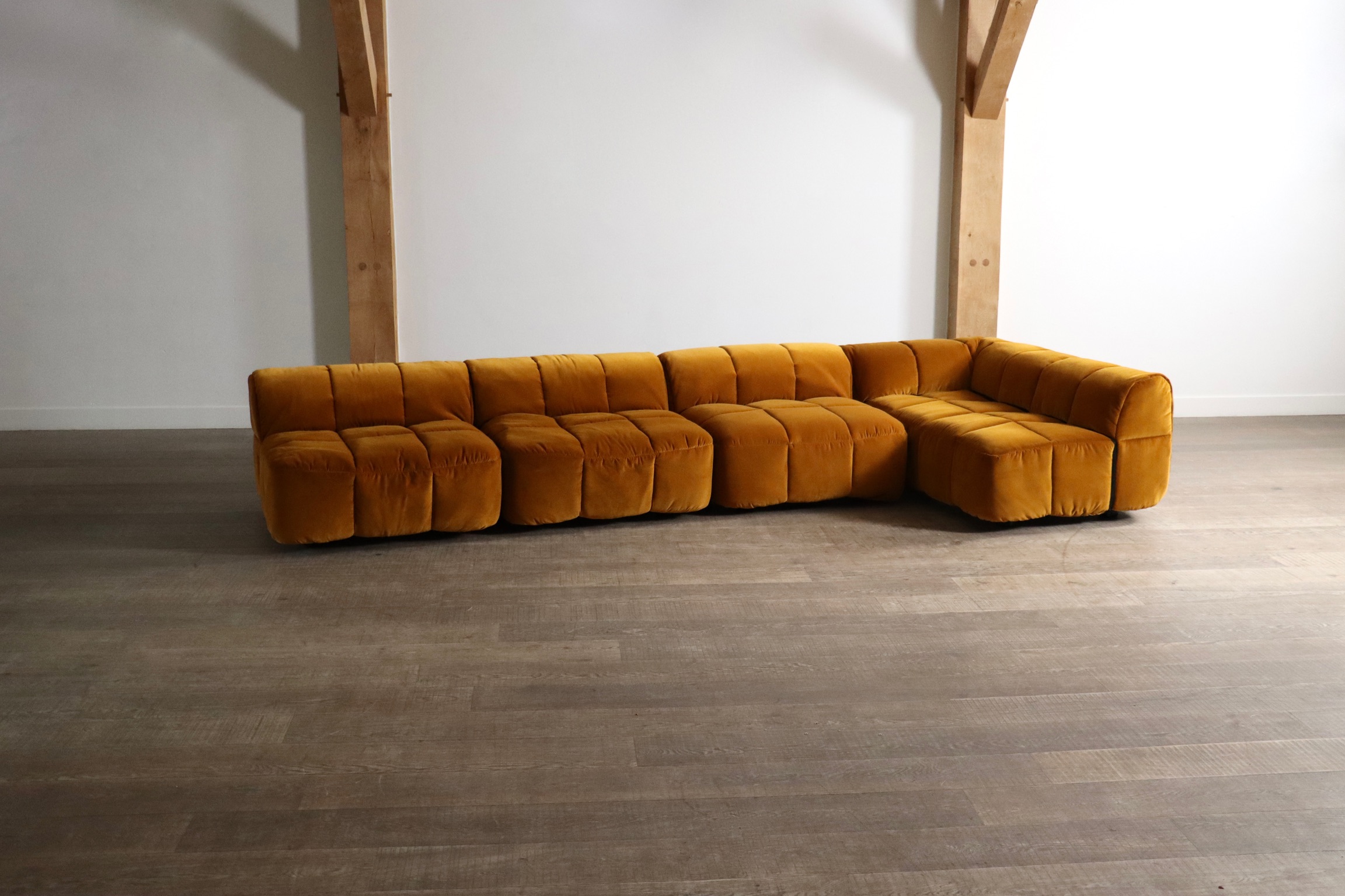 Arflex Strips Sofa by Cini Boeri in velvet, Italy 1968