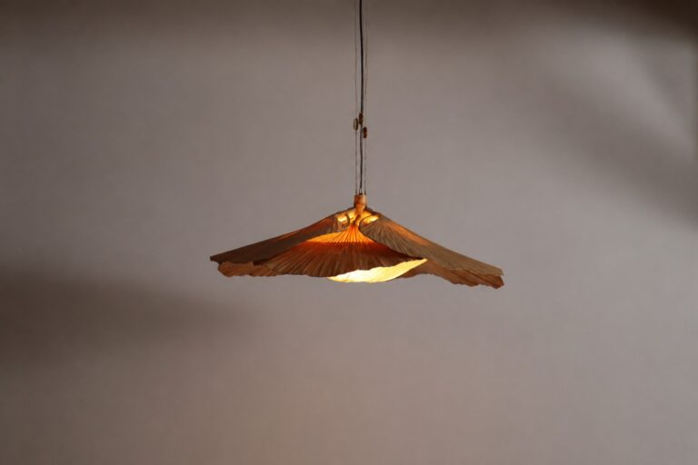 uchiwa Hana II Chandelier by Ingo Maurer for Design M 1970s