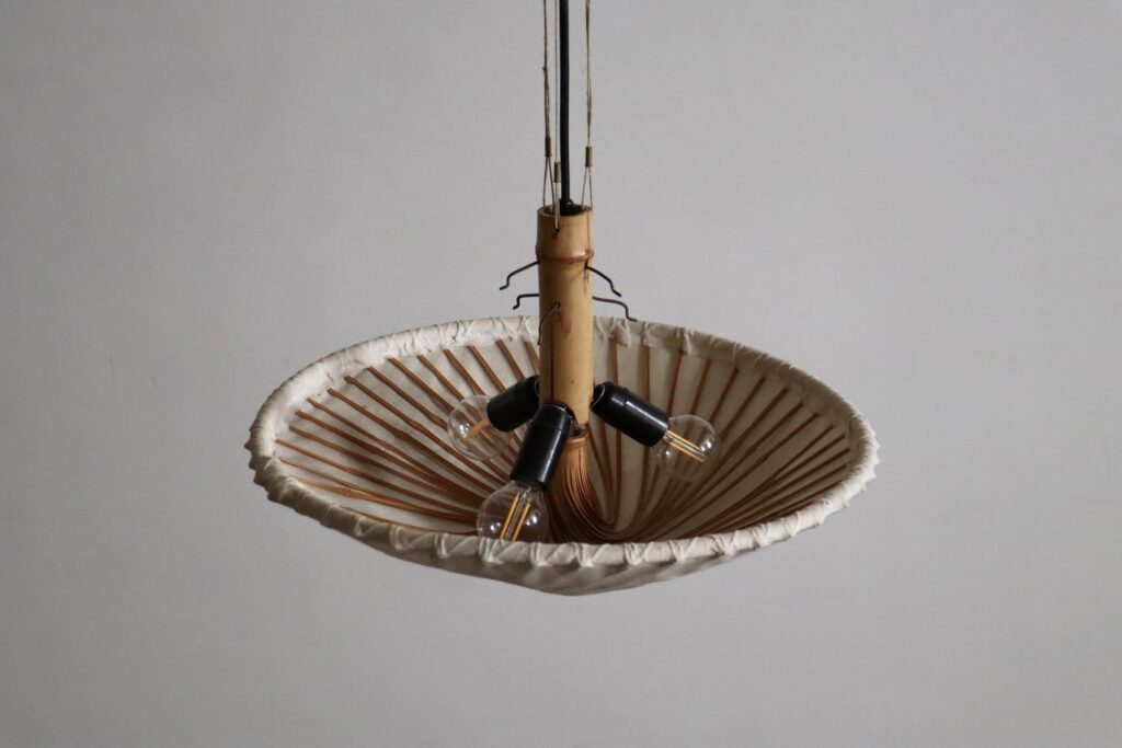 uchiwa Hana I Chandelier by Ingo Maurer for Design M 1970s