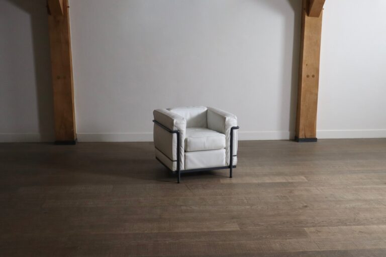 Vintage Cassina LC2 lounge chair By Charlotte Perriand And Le Corbusier