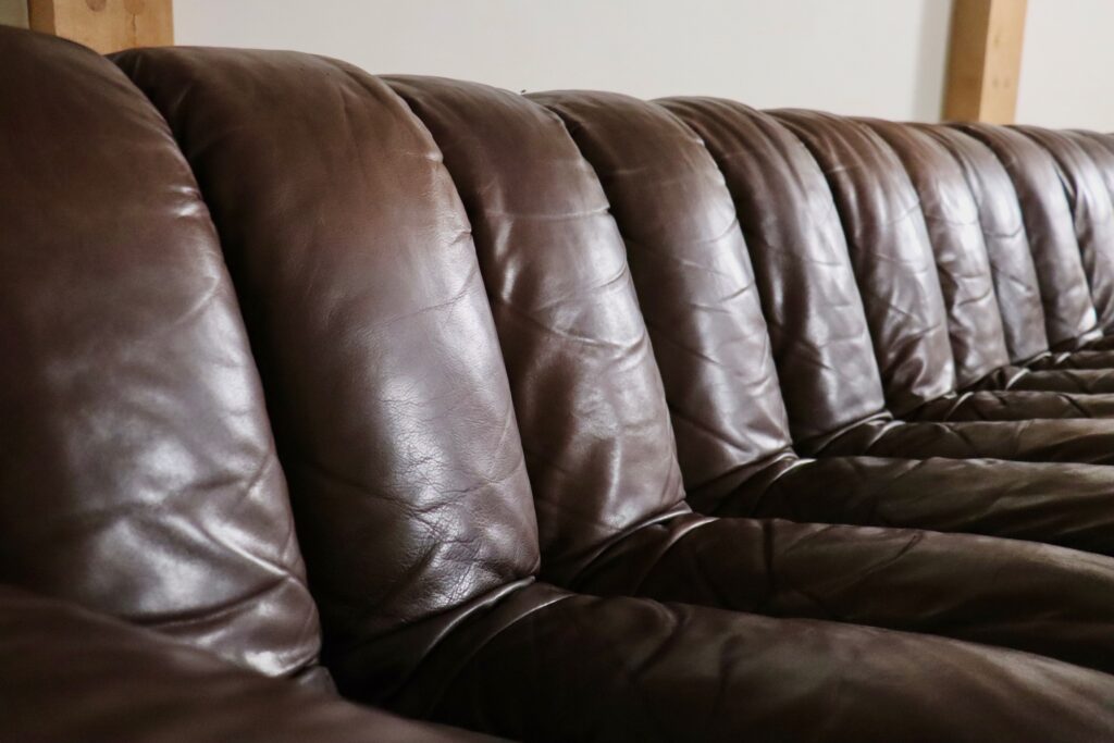 De Sede DS 600 “Non-Stop” sectional brown leather sofa by Heinz Ulrich, Ueli Berger and Eleanora Peduzzi-Riva, 1970s