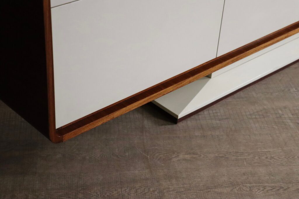 Mid-century German Bariomat sideboard combining storage and a hidden James Bond cocktail bar