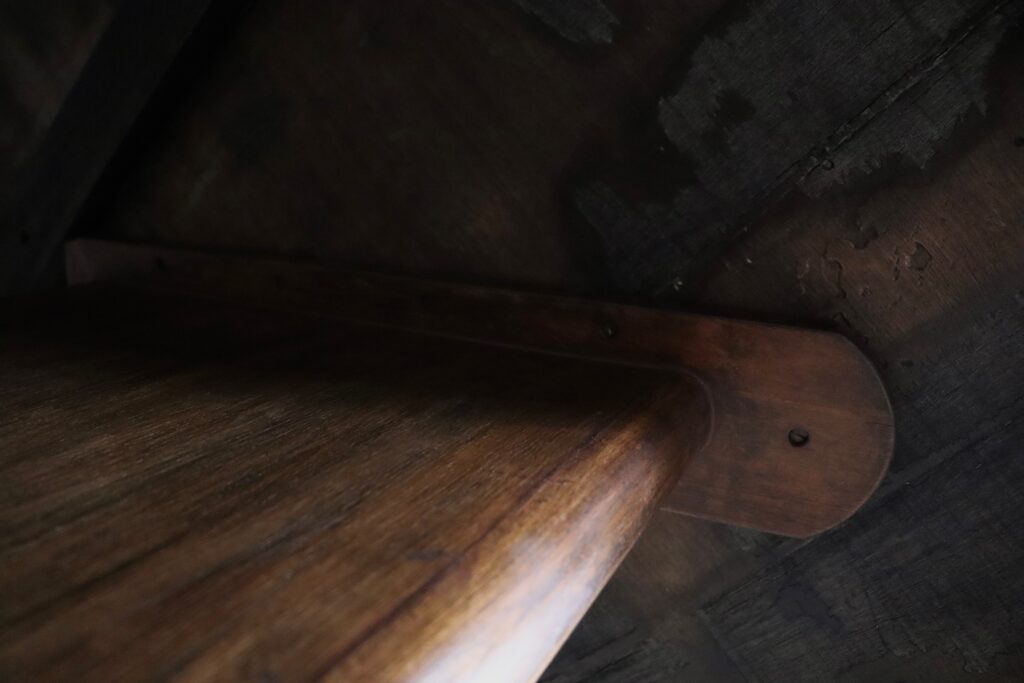 Construction detail of a large Pierre Jeanneret Chandigarh table