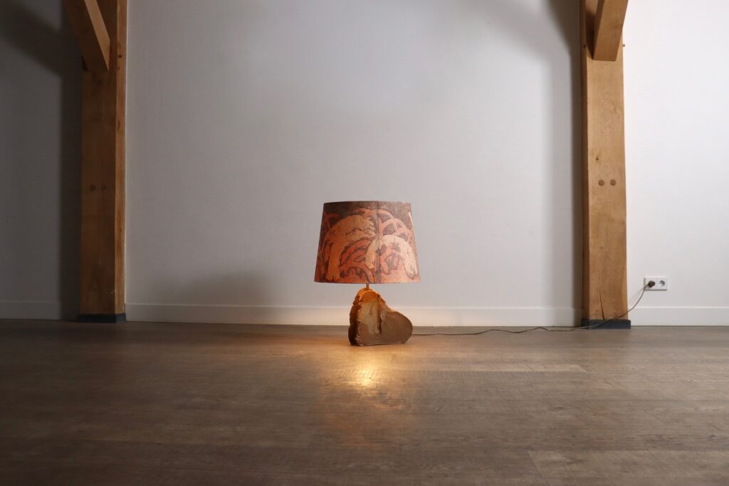 Marianne Koplin vintage ceramic lamp with organic studio pottery form