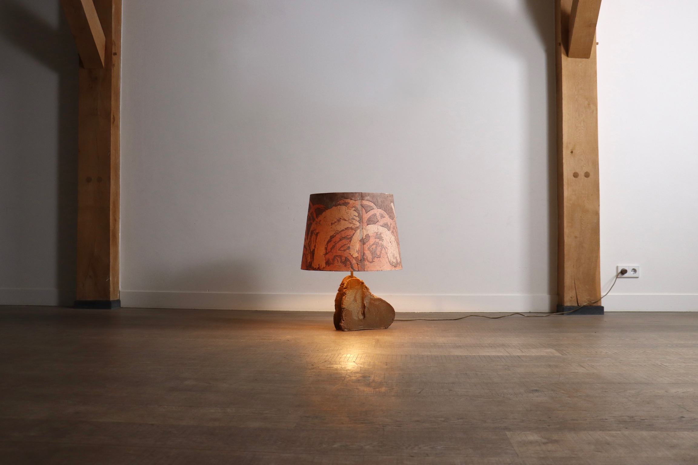 Marianne Koplin vintage ceramic lamp with organic studio pottery form