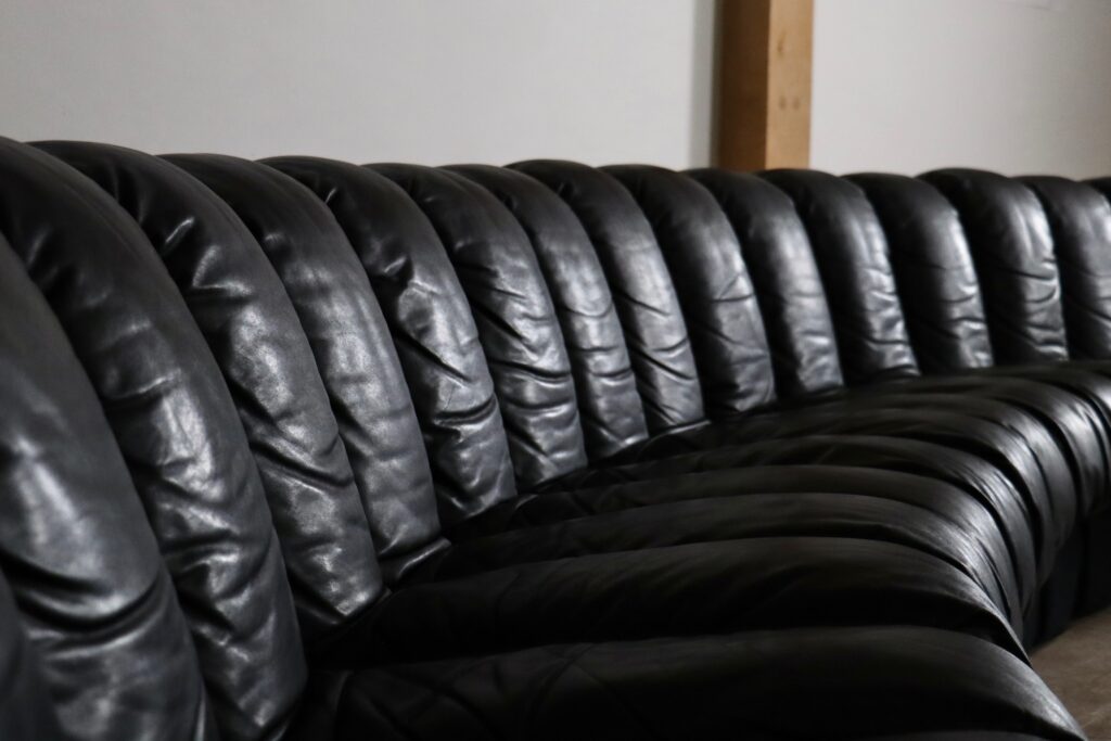 Cognac leather DS 600 modular sofa by Ueli Berger, Eleonore Peduzzi-Riva, Heinz Ulrich and Klaus Vogt