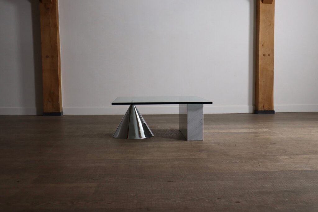 Collectible Italian postmodern Kono coffee table by Lella and Massimo Vignelli