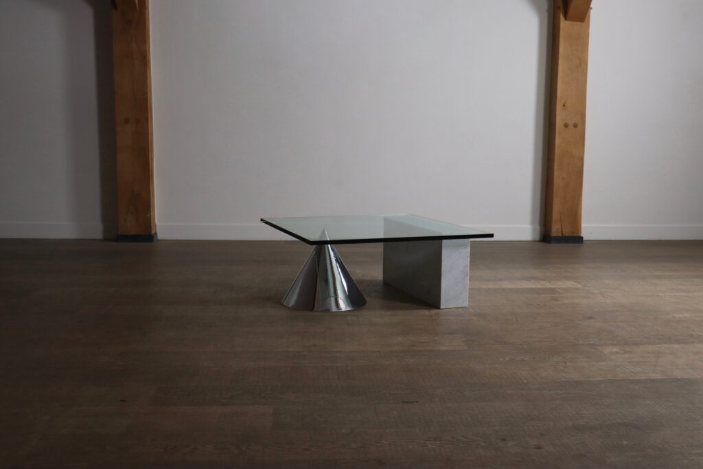 Italian postmodern Kono coffee table designed by Lella and Massimo Vignelli