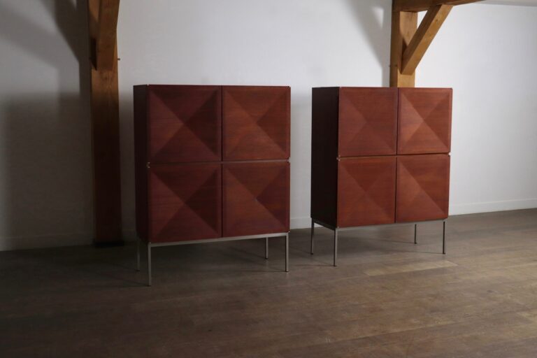 Pair of Pointe de Diamant highboards by Antoine Philippon and Jacqueline Lecoq for Behr
