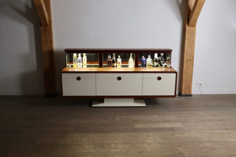 Alfons Doerr Bariomat Motorized Bar Sideboard with radio, Germany 1960s